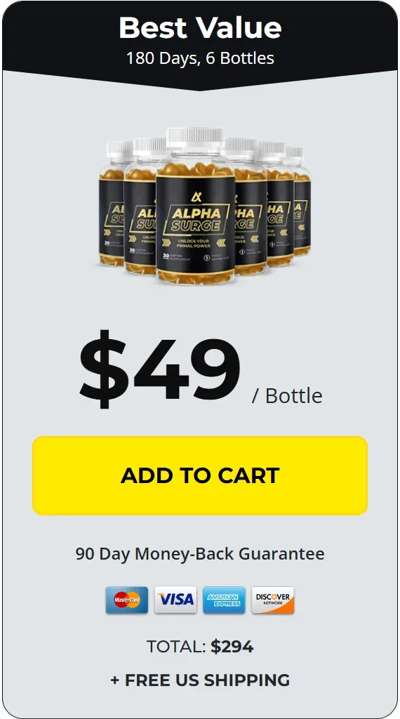 Alpha Surge price 6 bottle